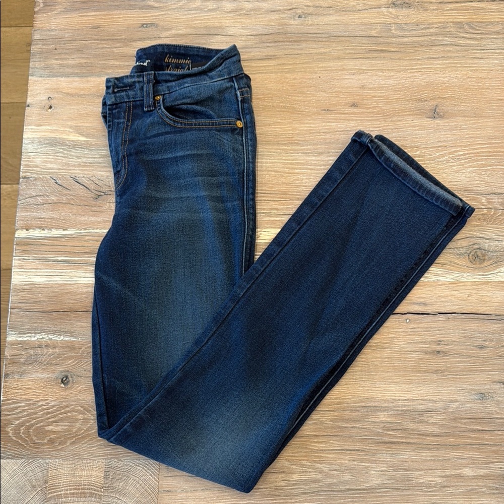 7 For All Mankind Blue Skinny Jeans Sleek Design
